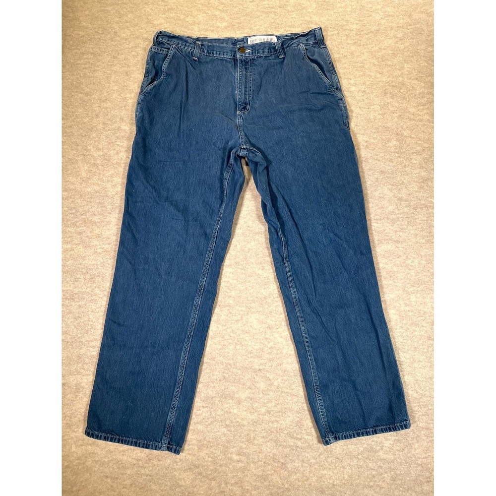 Carhartt Dungaree Fit Carpenter Authentic Jeans Mens 38x32 Blue Denim Mid Rise